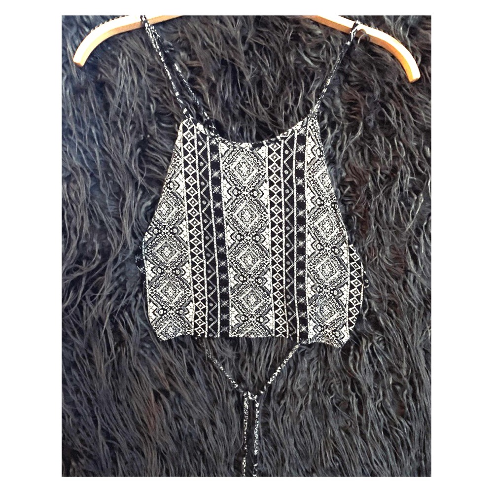 Open-back tie halter top